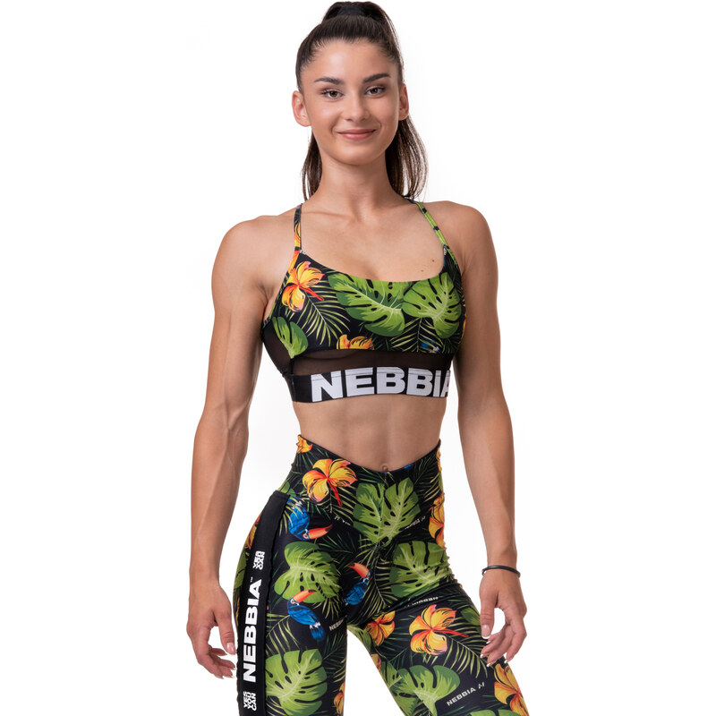 Nebbia Earth Powered sportovní podprsenka 565 jungle green XS