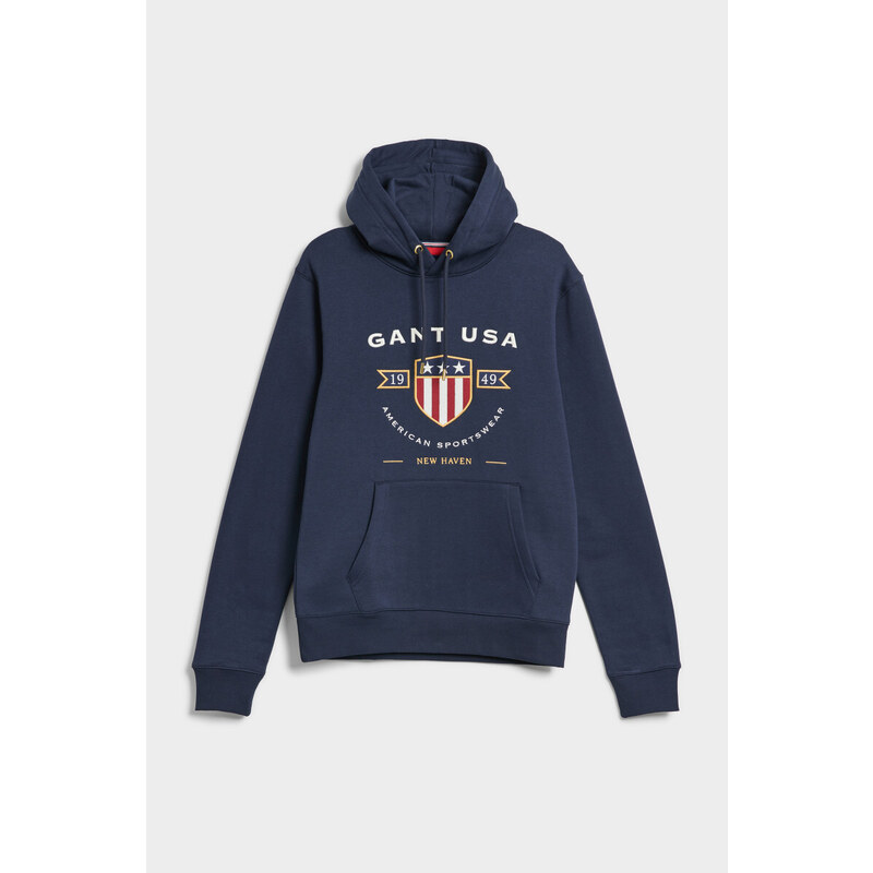 MIKINA GANT D1. BANNER SHIELD HOODIE modrá M