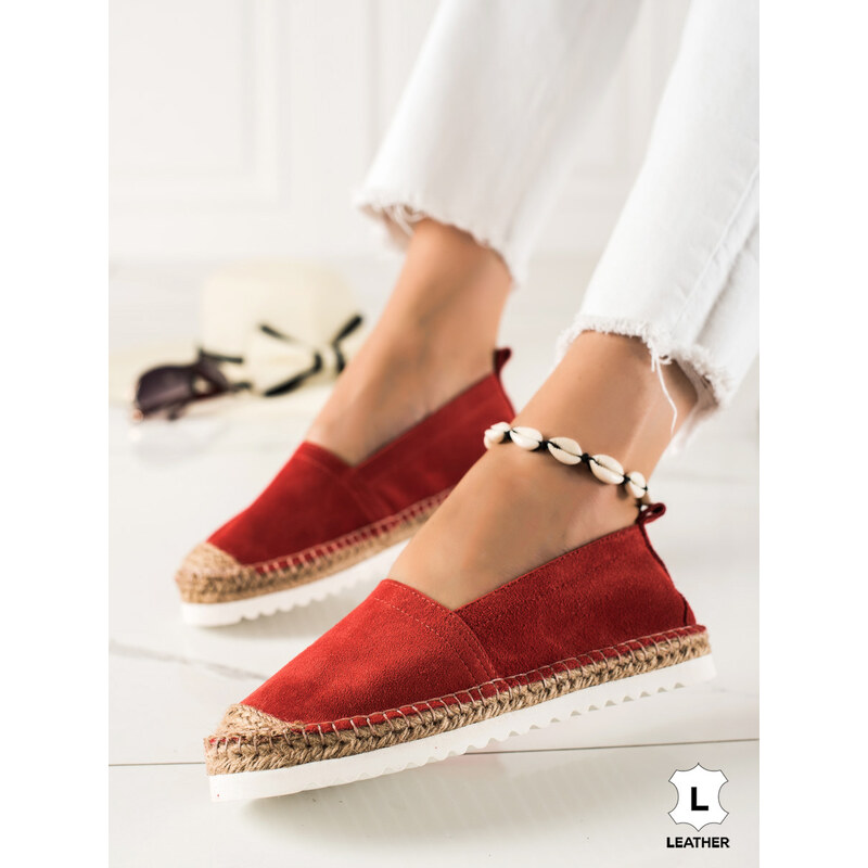 T.SOKOLSKI LEATHER ESPADRILLES ON THE PLATFORM