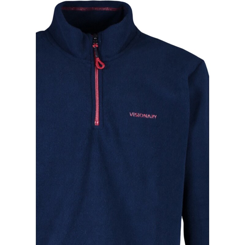 Trendyol Navy Blue Regular/Normal Cut Zippered Stand Collar Embroidered Label Thick Sweatshir