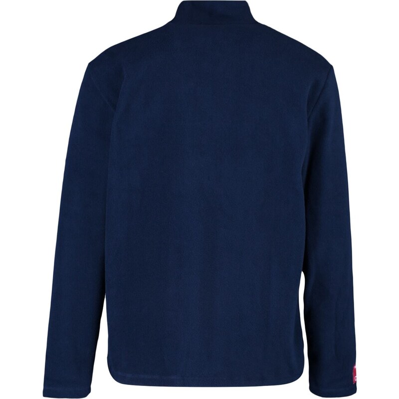 Trendyol Navy Blue Regular/Normal Cut Zippered Stand Collar Embroidered Label Thick Sweatshir