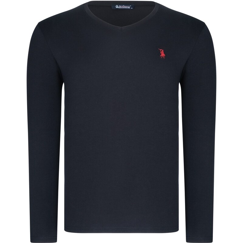 QUADRUPLE SET T8587 DEWBERRY V-NECK MEN'S SWEATSHIRT-WHITE-BLACK-NAVY-ANTHRACITE-BURGUNDY-KHAKI