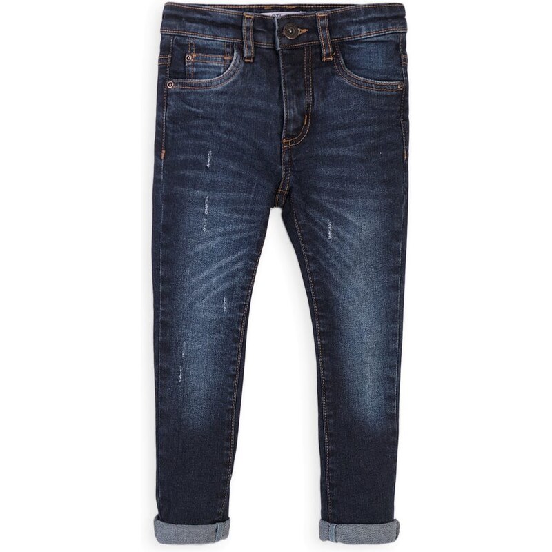 Kalhoty chlapecké džínové s elastanem, Minoti, East 6, modrá