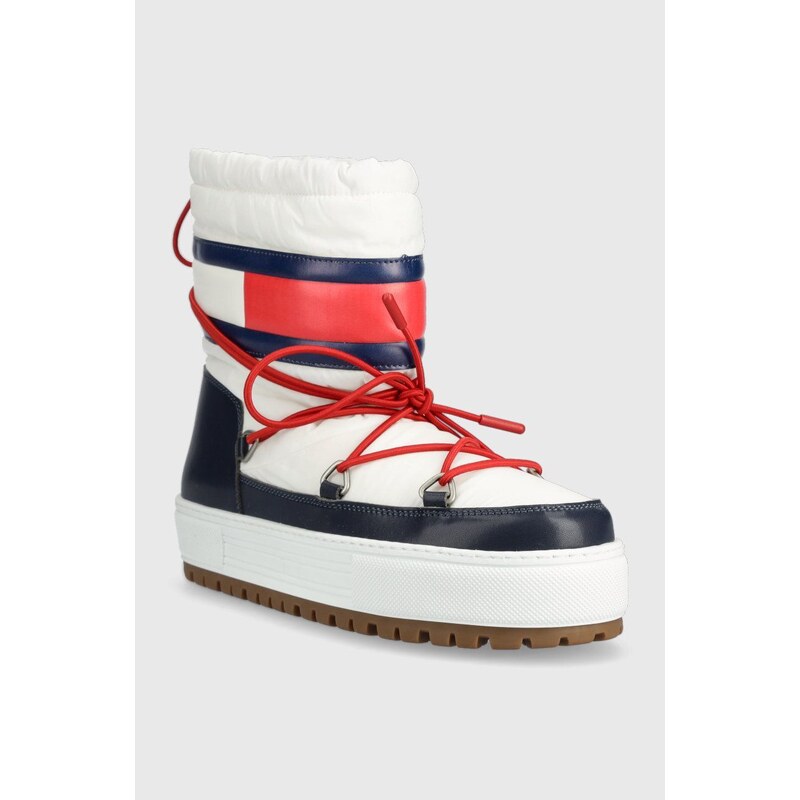 Sněhule Tommy Jeans EN0EN02162 TOMMY JEANS SNOWBOOT LOW bílá barva