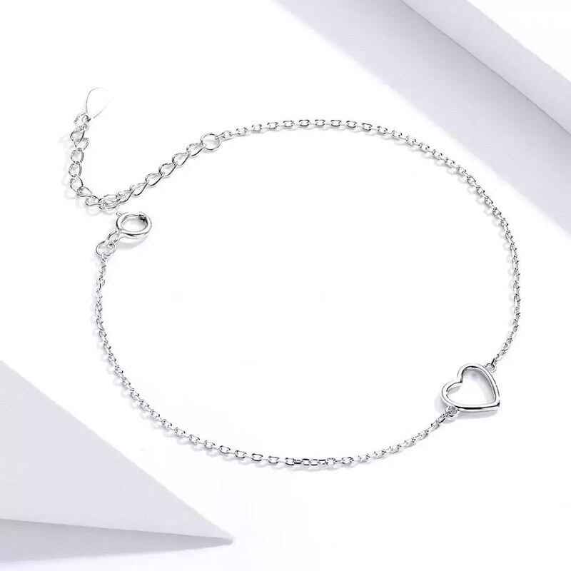 Linda's Jewelry Stříbrný náramek Něžné Srdce Ag 925/1000 INR165