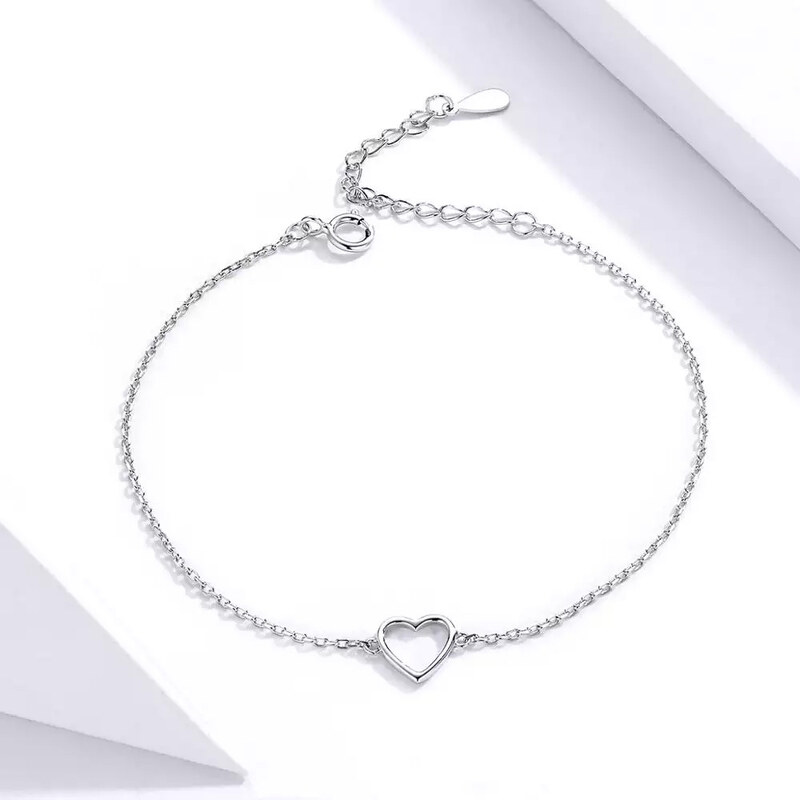 Linda's Jewelry Stříbrný náramek Něžné Srdce Ag 925/1000 INR165