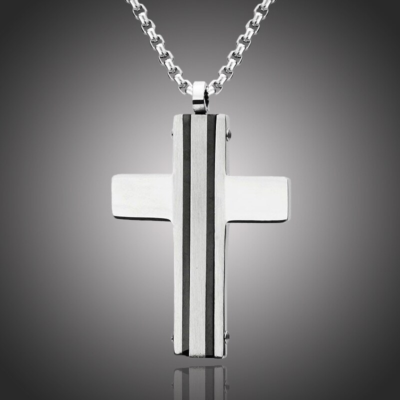 Manoki Pánský náhrdelník Michel chirurgická ocel - kříž