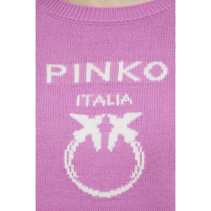 Vlněný svetr Pinko dámský, fialová barva, 100414.Y7Z4