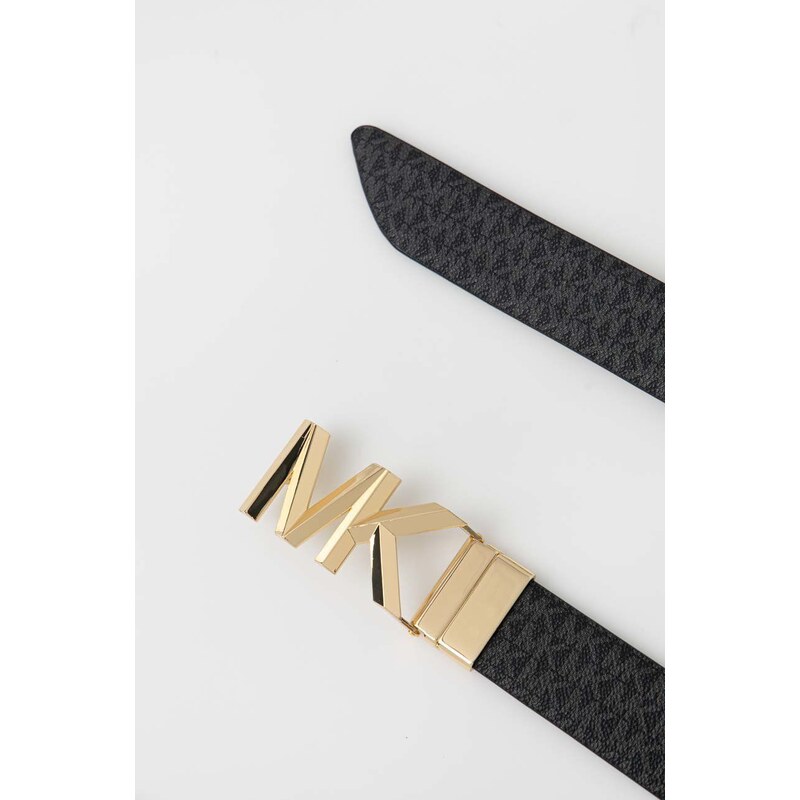 Oboustranný kožený pásek MICHAEL Michael Kors dámský, černá barva