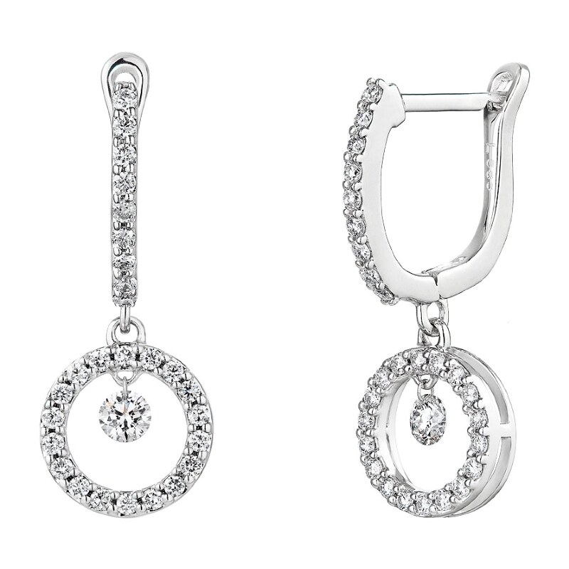 Tiami Visací náušnice z bílého zlata s diamanty Air Brilliant 76132540