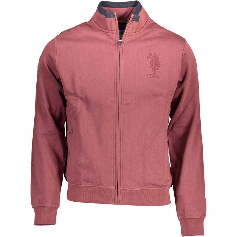 US Polo Assn Pánská mMikina US Polo na zip fialová