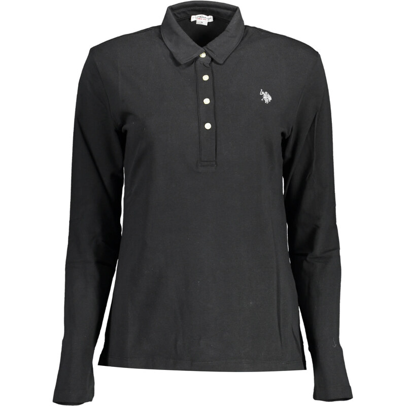 US Polo Assn Černé dámské polokošile s dlouhým rukávem 107269197