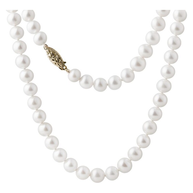 Zlatý perlový náhrdelník KLENOTA K0011063