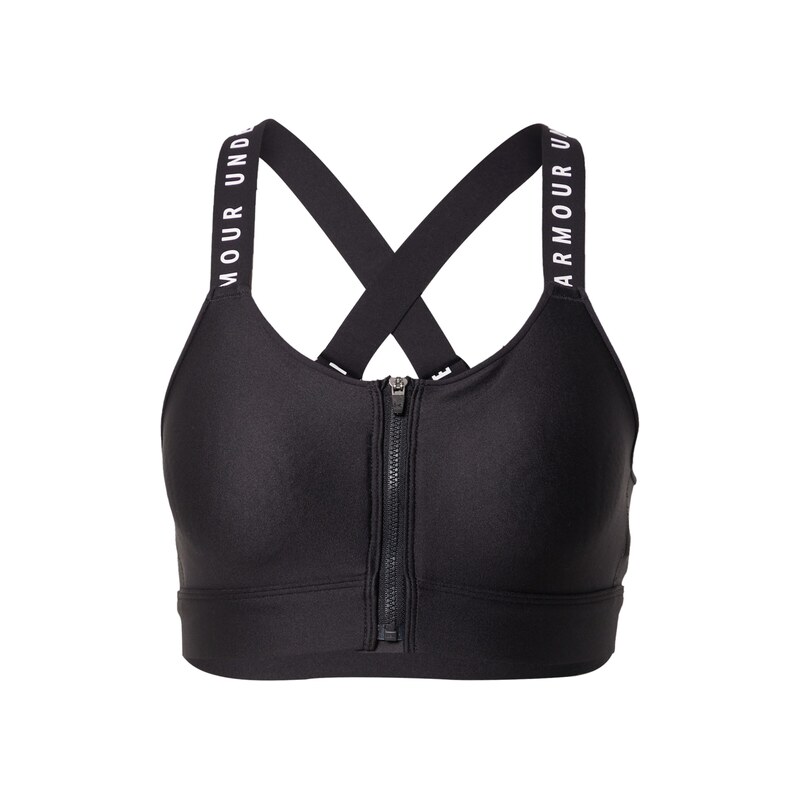 UNDER ARMOUR Sportovní podprsenka černá / bílá
