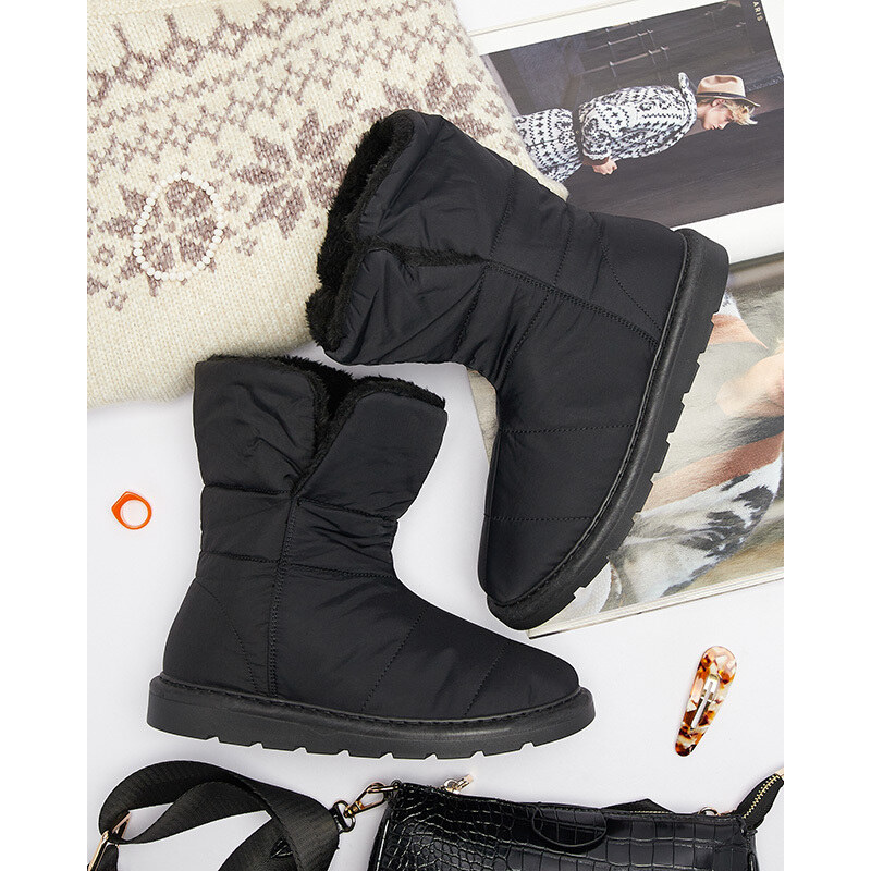 Basida Černé dámské boty a'la snow boots Kalioli- Footwear - Černá