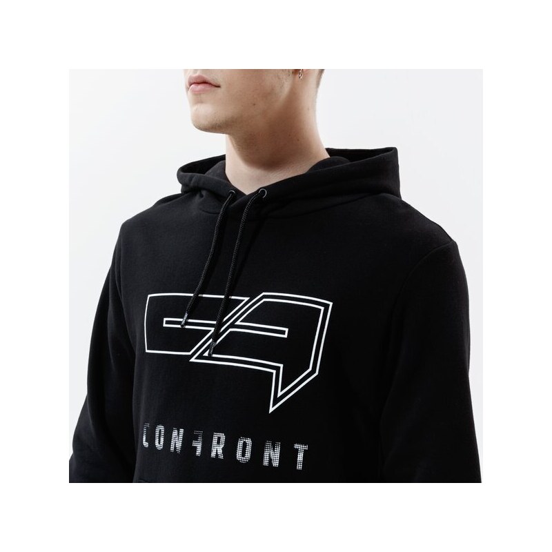 Confront Mikina S Kapucí Logo Hoody Black Muži Oblečení Mikiny CF121BLM24001