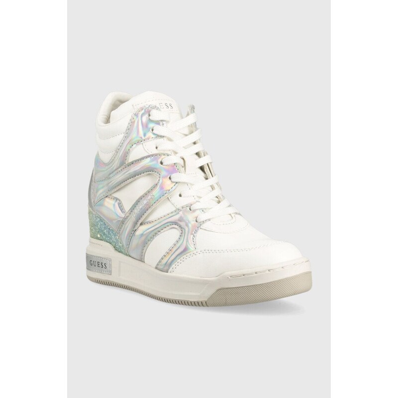 Sneakers boty Guess Lisa bílá barva, FL5LIS SMA12 WHITE