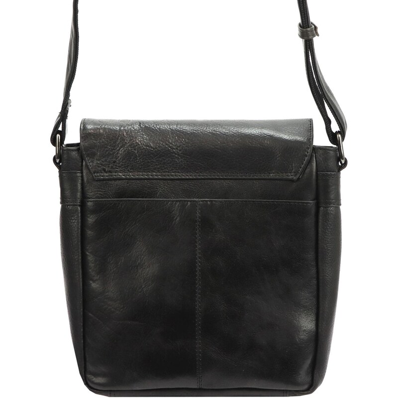 Pánská kožená taška přes rameno Nordee HN1992 černá