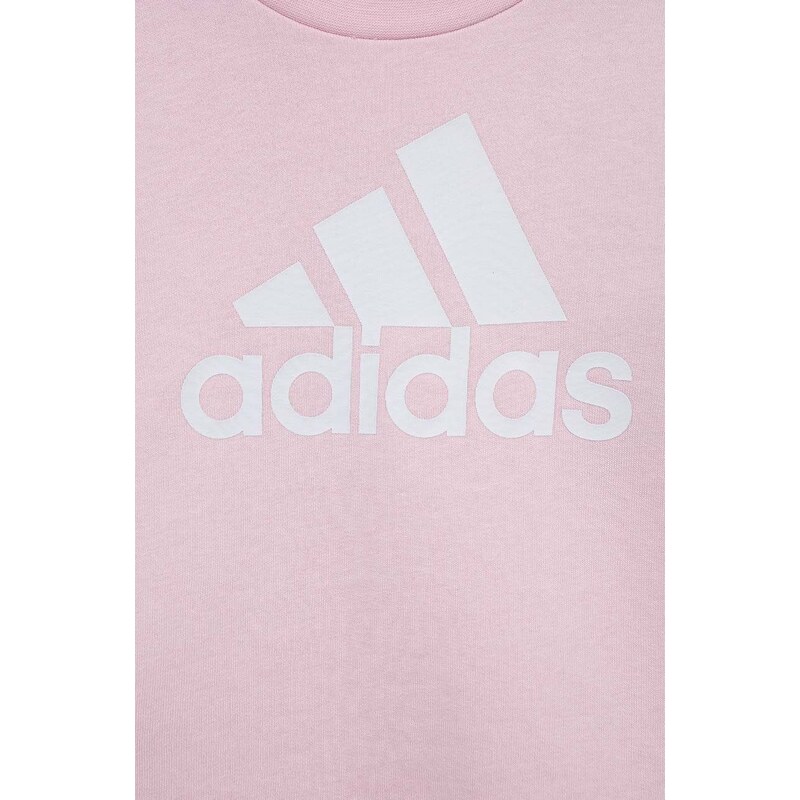 Dětská mikina adidas G BL růžová barva, s potiskem