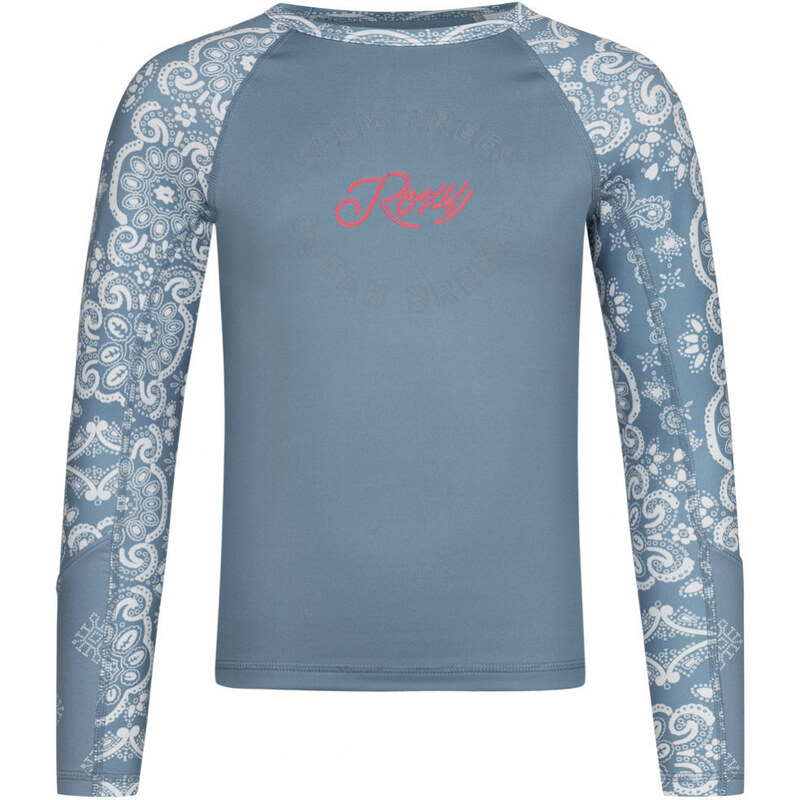 Roxy Jr Aloha LS dětské triko, modrá 140