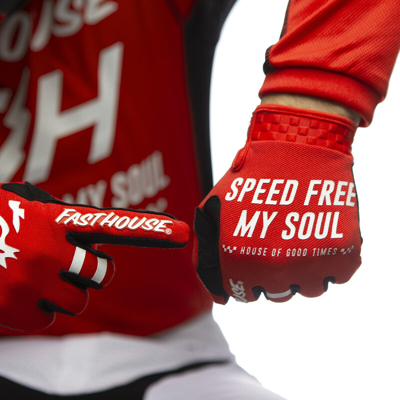 Fasthouse Speed Style Slammer Glove Red