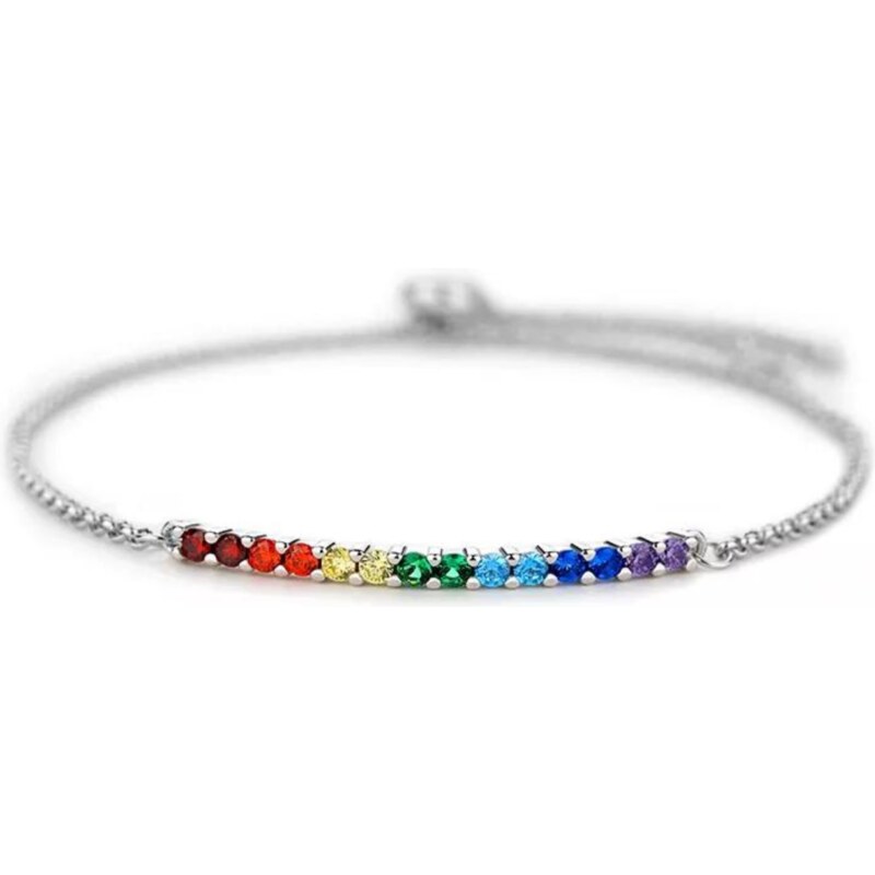 Olivie Stříbrný náramek COLORS 7206 76253726