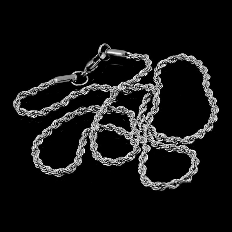 Pletený ocelový řetízek typu Valis | DG Šperky