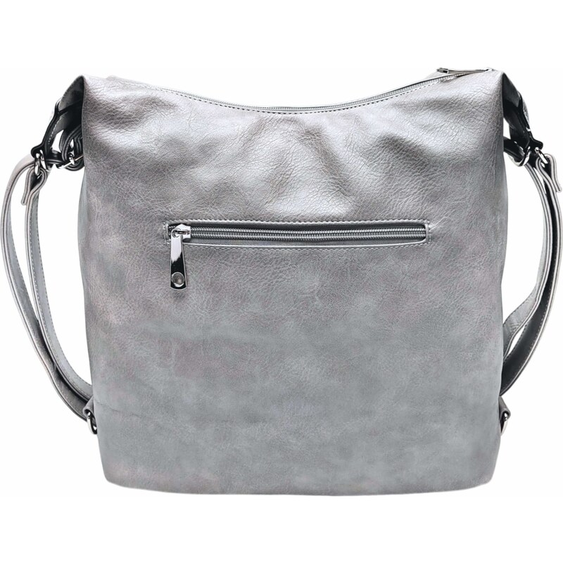 Tapple Velký světle šedý kabelko-batoh z eko kůže