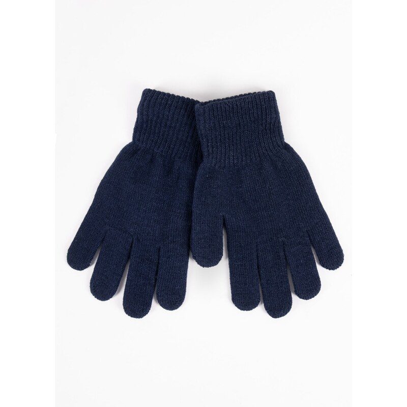 Yoclub Kids's Children's Basic Gloves RED-MAG4U-0050-002 Navy Blue