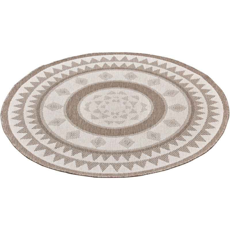 NORTHRUGS - Hanse Home koberce Kusový koberec Twin Supreme 105444 Jamaica Linen kruh – na ven i na doma - 140x140 (průměr) kruh cm