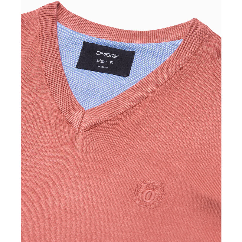 Ombre Clothing Pánský svetr - růžová E191