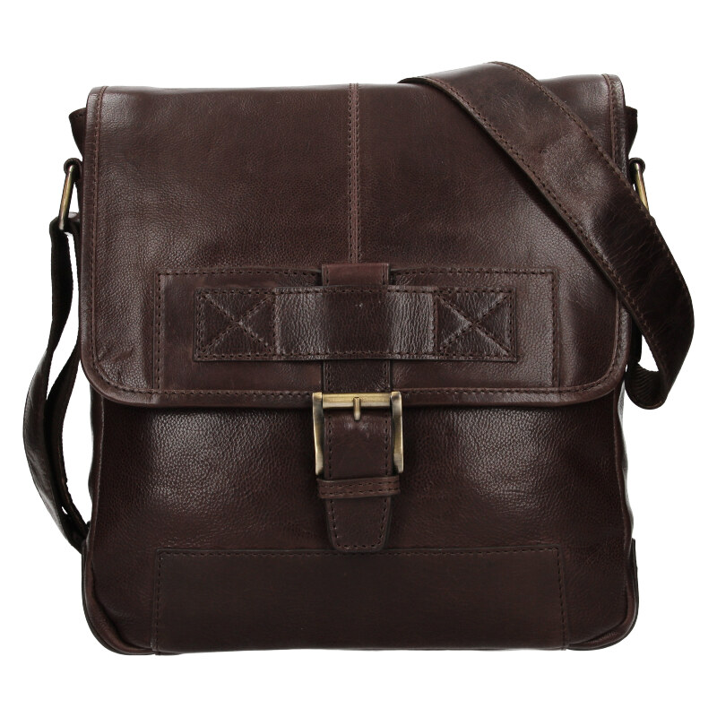 Pánská kožená taška Lagen 2089T dark brown