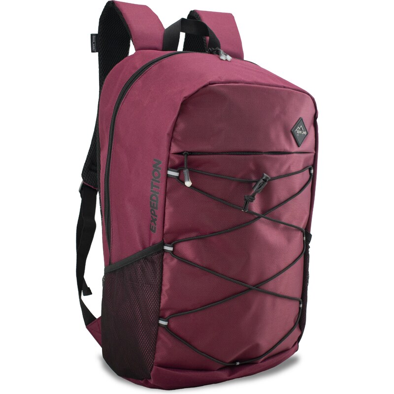 Semiline Unisex's Tourist Backpack A3033-3 Black/Cherry