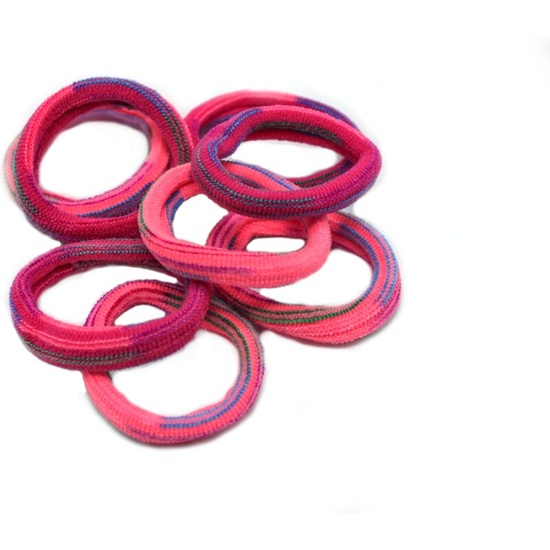 Hair-bizuterie Růžové gumičky, 8 ks