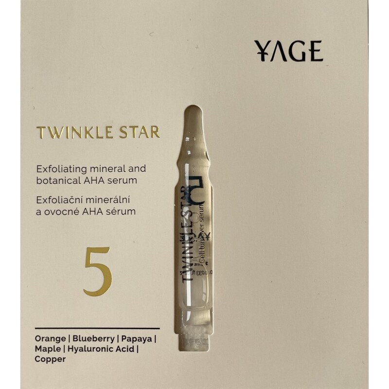 YAGE ORGANICS č. 5 Noční exfoliační sérum s ovocnými AHA kyselinami TWINKLE STAR 1 ks