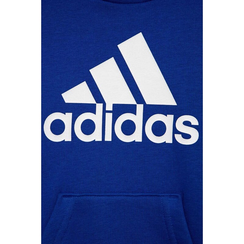 Dětská mikina adidas U BL s kapucí, s potiskem