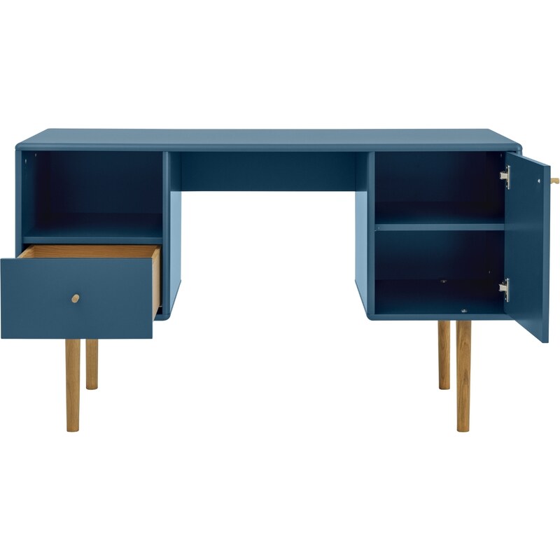 Modrý lakovaný pracovní stůl Tom Tailor Color Living 130 x 50 cm