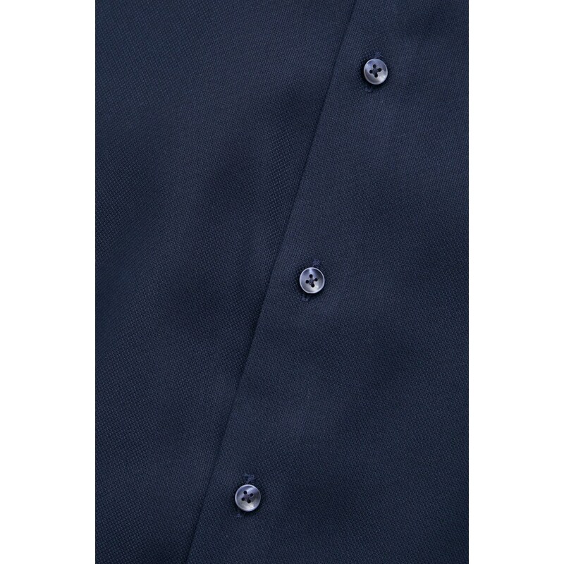 Košile Seidensticker tmavomodrá barva, slim, s klasickým límcem, 01.653730