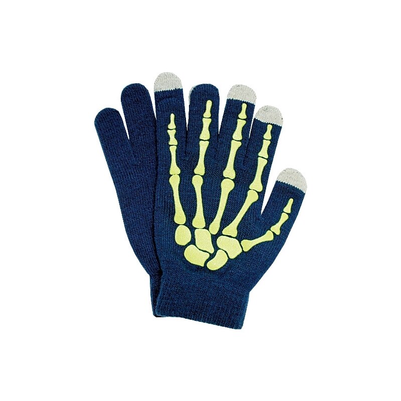 Semiline Unisex's Smartphone Gloves 0178-6 Green/Navy Blue