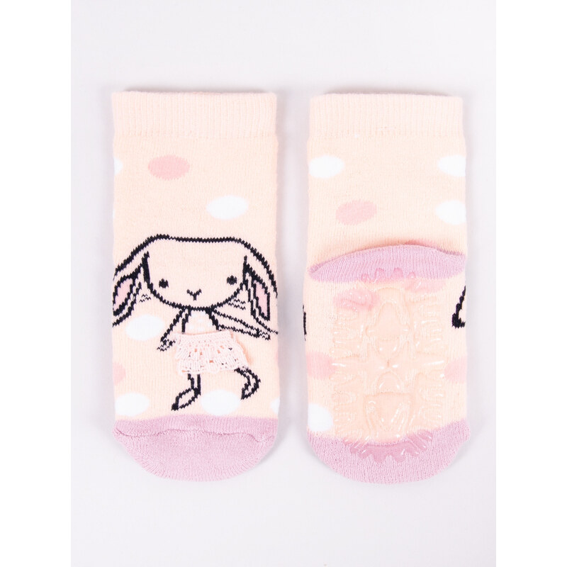 Yoclub Kids's Cotton Baby Girls' Terry Socks Anti Slip ABS Patterns Colors 6-pack SK-29/SIL/6PAK/GIR/001