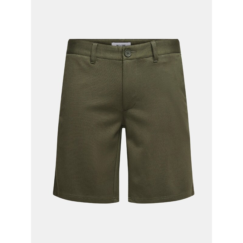 Khaki kraťasy ONLY & SONS Mark - Pánské