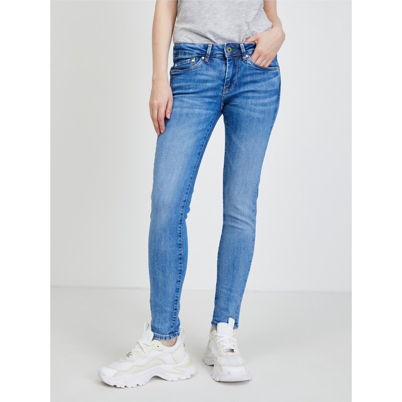 Modré dámské slim fit džíny Pepe Jeans - Dámské