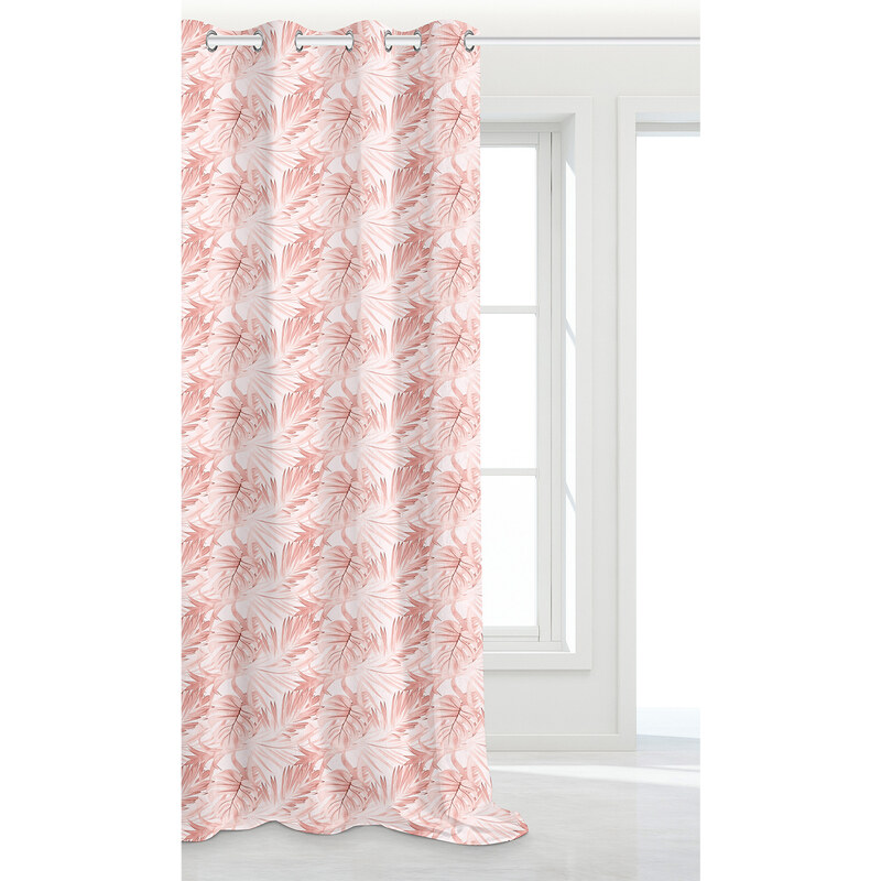 Edoti Curtain with leaves Hibiscus 140x250 A738