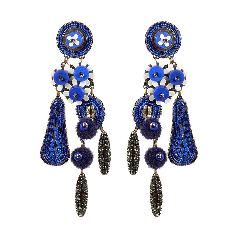 Náušnice Tatami Womans Earclips Blossom E-Wo004M tmavě modré 64643784