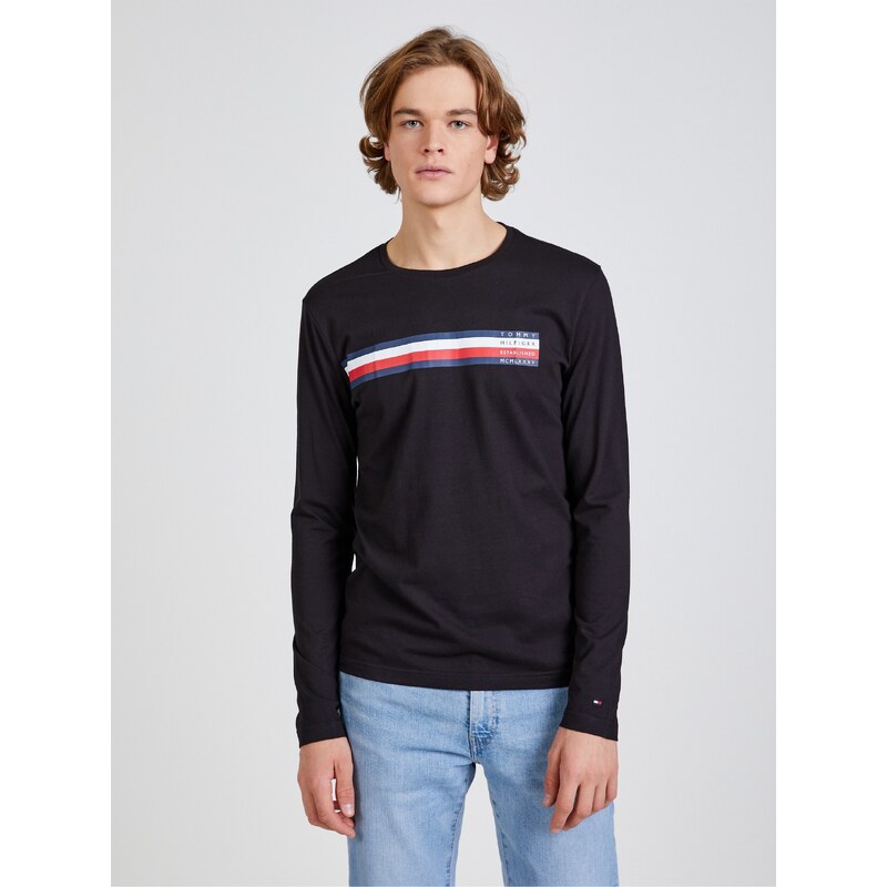 Pánské triko s dlouhým rukávem Tommy Hilfiger Striped