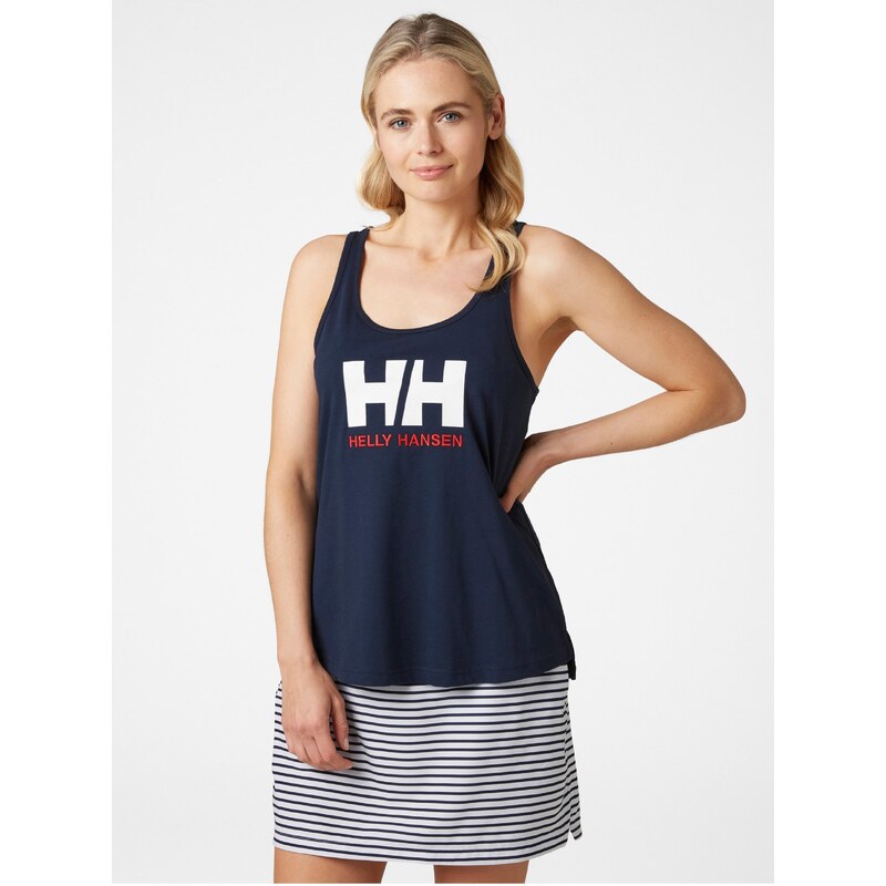 Tmavě modré dámské tílko Helly Hansen Logo Singlet - Dámské