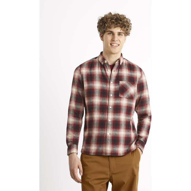 Celio Flanelová kostkovaná košile Camulto - Pánské