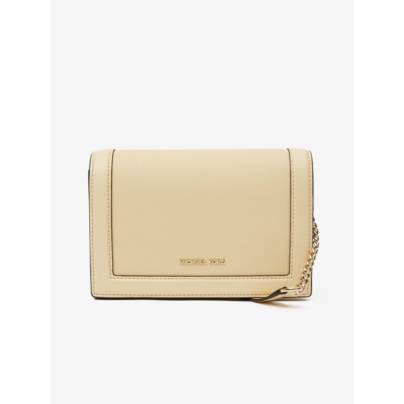 Světle žlutá kožená crossbody kabelka Michael Kors - Dámské