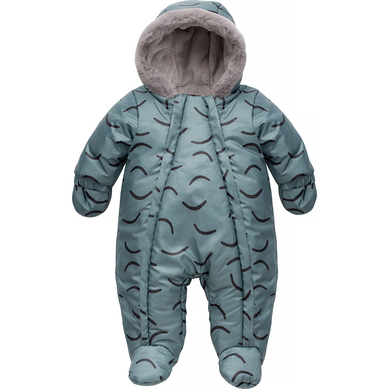 Pinokio Kids's Winter Warm Overall Green/Stripes