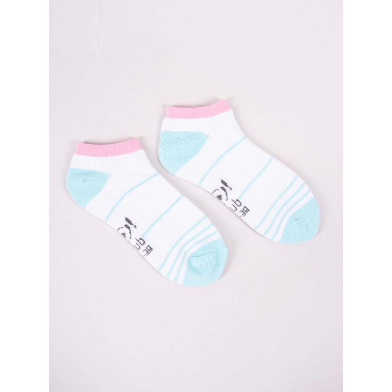 Yoclub Kids's Girls' Ankle Cotton Socks Patterns Colours 3-pack SKS-0028G-AA30-002